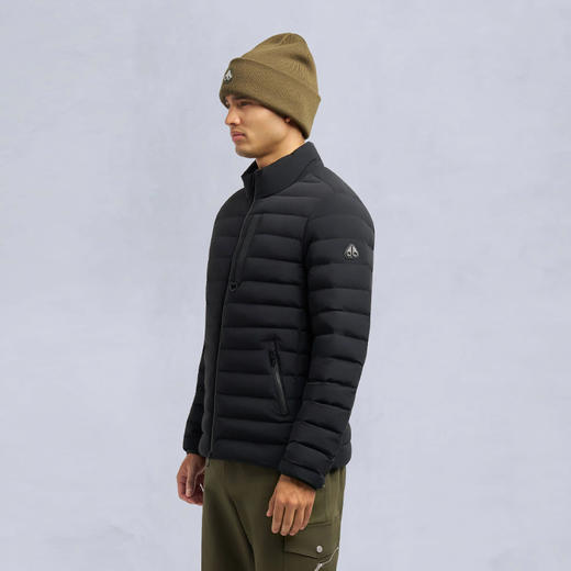 MOOSE KNUCKLES 男士金属驼鹿指节徽标绗缝羽绒服 黑色 M35MJ127 292 商品图3