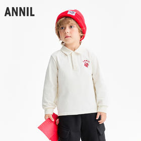 【实体店同款】男童翻领长袖针织衫春季新款安奈儿童装XB611004