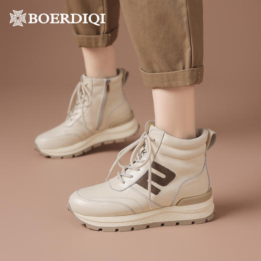 【好物体验专享】波尔谛奇羊毛雪地靴女冬季新款加绒保暖短靴子 商品图1