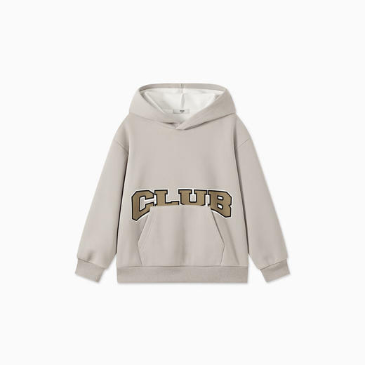 【MQD】中大童男童女童字母加绒休闲卫衣连帽保暖亲子 商品图4