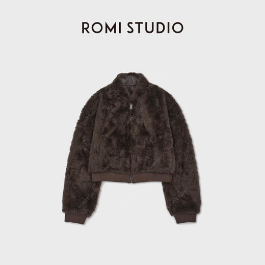 ROMI STUDIO“殿堂级”西班牙进口胎羊拉贡直毛皮草外套 RWCWW87385 商品图0