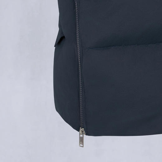 MOOSE KNUCKLES 男士金属驼鹿指节徽标绗缝连帽羽绒服 蓝色 M35MJ146 833 商品图2