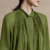 【林栖设计小店】 山谷绿意|苎麻衬衣褶皱真丝肌理感2026早春新款衬衫女1961105 商品缩略图3