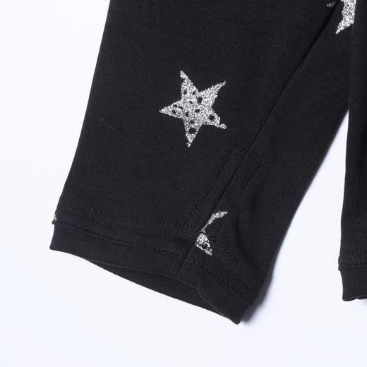 SDSA男士秋冬新款痞帅男装潮牌撞色满印星星印花立领长袖T恤百搭 商品图3