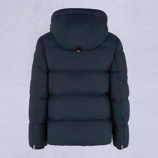MOOSE KNUCKLES 男士金属驼鹿指节徽标绗缝连帽羽绒服 蓝色 M35MJ146 833 商品图1