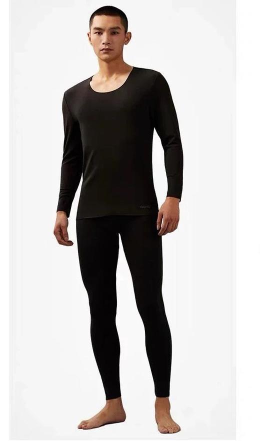 【 CK秋冬男女保暖内衣套装】✅抗静电抗起球，透气舒适 ，里层拉毛工艺，穿着更软糯，双层小高腰设计   ✅设计上采用无痕、简约风格，袖口/裤脚无缝贴合，抬手弯腰不露肤-DYD 商品图2