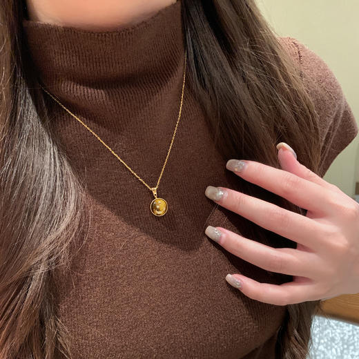 【微信专享款】ARSIS｜秘密花园系列 虎眼星月吊坠项链 商品图4