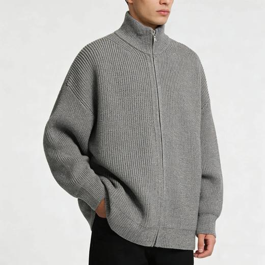 【质感肌理面料 松弛慵懒风】厚款开衫毛衣外套（ A68-9022） 商品图2