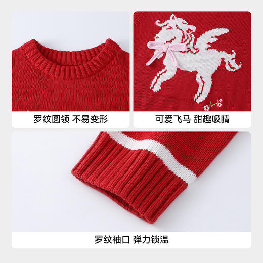 【实体店同款】女童长袖针织衫春季新款安奈儿童装AG614027 商品图4