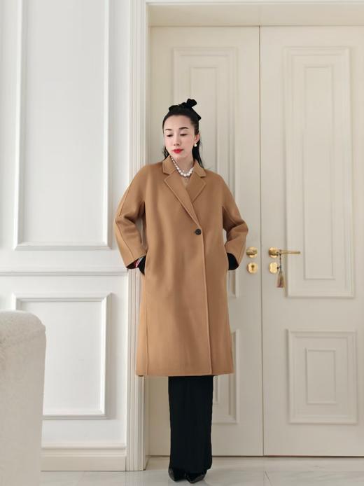 【12.19上新】2色之家100%绵羊毛双面呢长大衣·LSQ 商品图1