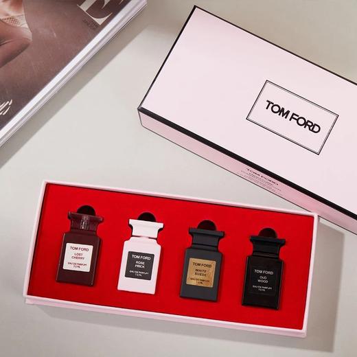 【春节不打烊】送礼袋【TF香水四件套礼盒7.5ml*4】 失落樱桃荆刺玫瑰乌木沉香白she香 一般贸易 商品图4