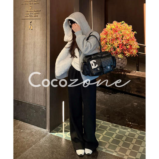 COCO ZONE 刘 一一 “奶酪”绒感基础款拉链卫衣外套CD1A1822 商品图2