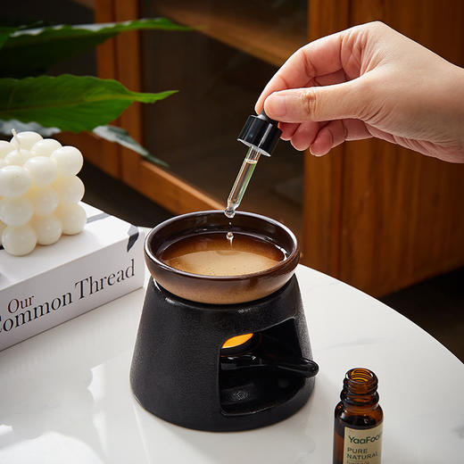 玉顺堂丨香薰炉+陶瓷碟 配搅拌勺 烤茶 茶生活美器 美好生活简约 （不含香薰、蜡烛） 商品图6