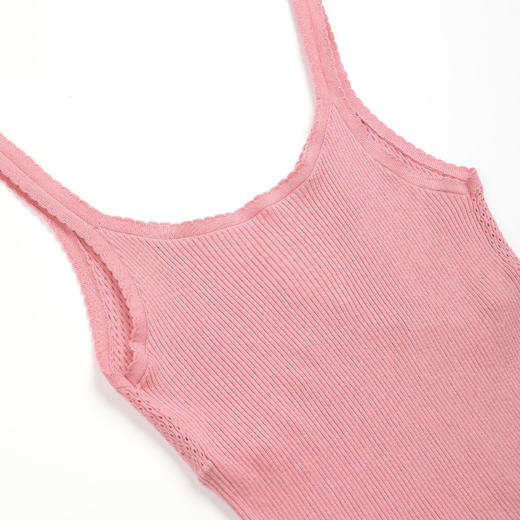 ROMI STUDIO“轻薄无物”16针缝合V领花边网面长袖/吊带RWCAS66139 商品图4