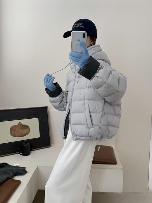 【YW】无忧购50绒女士羽绒服拼色洋气小个子短款宽松白鸭绒外套 8521（截单后3-5天发货） 商品图14