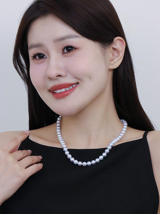 【挚友限定】真多麻色海水Akoya珍珠项链 极光正圆8-8.5mm 商品图1