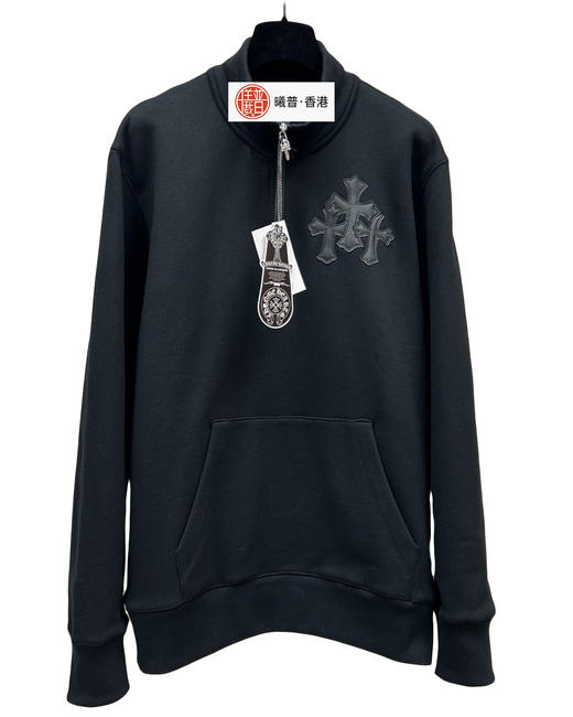 中性款半拉链立领加绒卫衣he009 商品图0