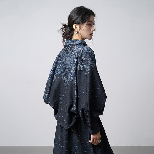 【林栖设计小店】腰果花纹|牛仔外套草木丹宁系列流苏扣2026早春新款上衣1961145 商品图4