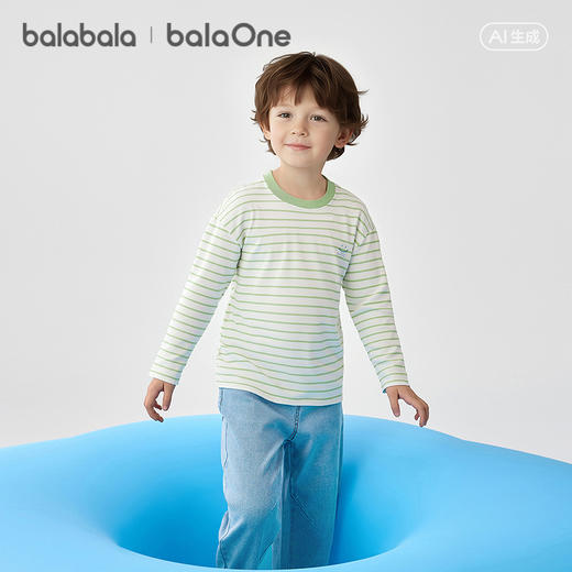【balaOne】巴拉巴拉儿童长袖t恤男童春秋衣上衣女童内衣打底衫 商品图2