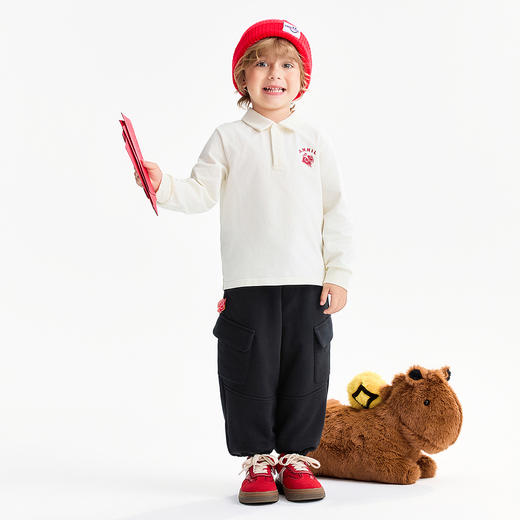 【实体店同款】男童翻领长袖针织衫春季新款安奈儿童装XB611004 商品图3