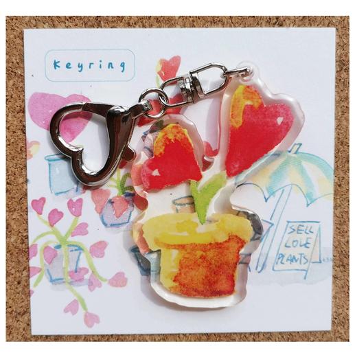 锦江丨七点Ber丨爱心植物钥匙扣 商品图3