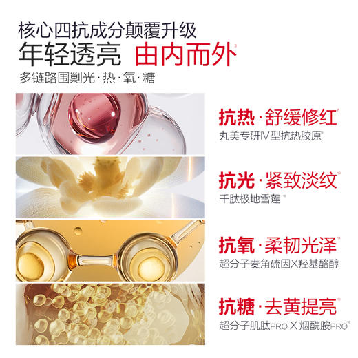 【年终狂欢盛典】【全新升级】【面部套装】丸美四抗焕亮精华护肤套组4.0   抗氧抗糖抗光抗热  快淡纹倍紧弹 商品图4