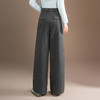 垂坠感加绒保暖直筒裤，长款高腰阔腿裤休闲女裤MYX-KDFY-39559-L 商品缩略图2