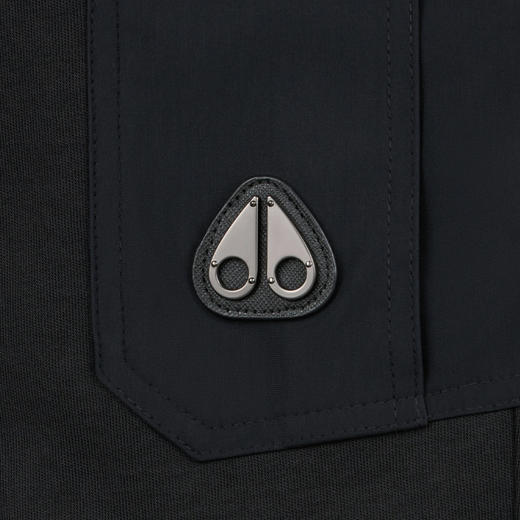 MOOSE KNUCKLES 男士金属驼鹿指节徽标棉质运动裤 黑色 M35MR759 292 商品图2