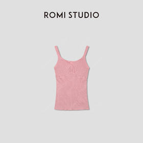 ROMI STUDIO“轻薄无物”16针缝合V领花边网面长袖/吊带RWCAS66139