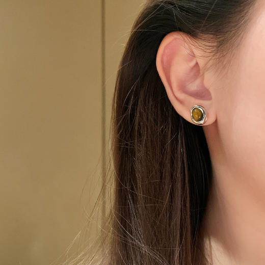 【微信专享款】ARSIS｜秘密花园系列 虎眼纳财小耳钉 商品图4