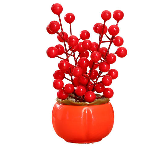 新年装饰柿子罐柿柿如意2025蛇年新居布置福桶客厅摆件搬家仪式 商品图4