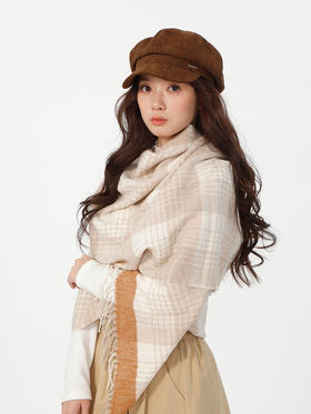 复古韩系美拉德色格纹围巾-纪念日百货门店同款165199361