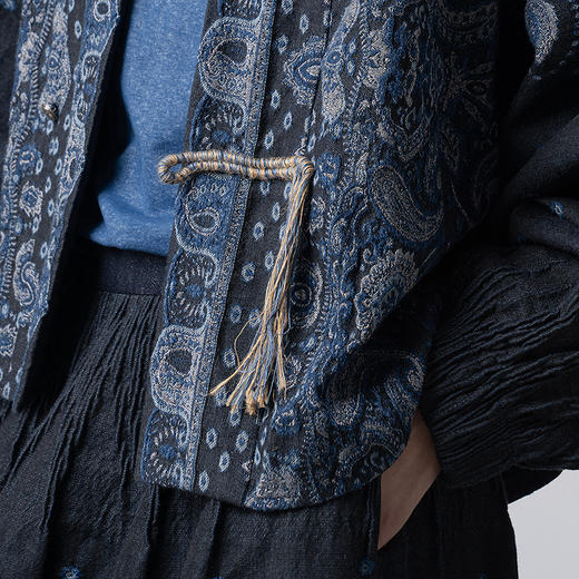 【林栖设计小店】腰果花纹|牛仔外套草木丹宁系列流苏扣2026早春新款上衣1961145 商品图3