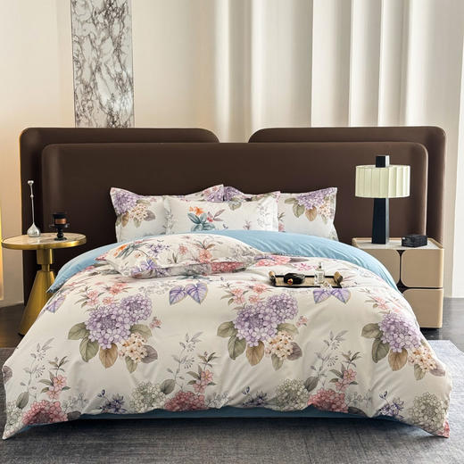 【阳光棉 好睡眠】QIUBAN秋板繁花似锦长绒棉四件套 80支新疆长绒棉 陌上花开 锦上添花 AB双版 可机洗水洗 商品图8