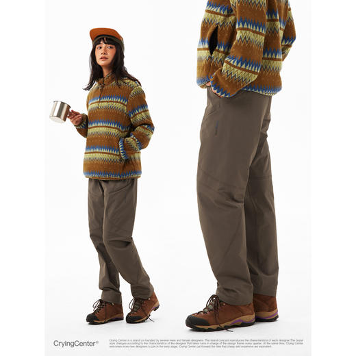 CryingCenter 户外撞色软壳线条拼接登山直筒长裤 哭喊中心 商品图2