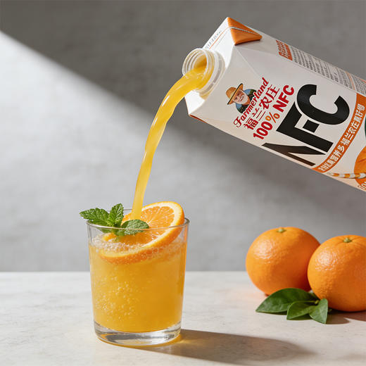 福兰农庄 100%NFC 白桃汁丨橙汁1L 商品图1