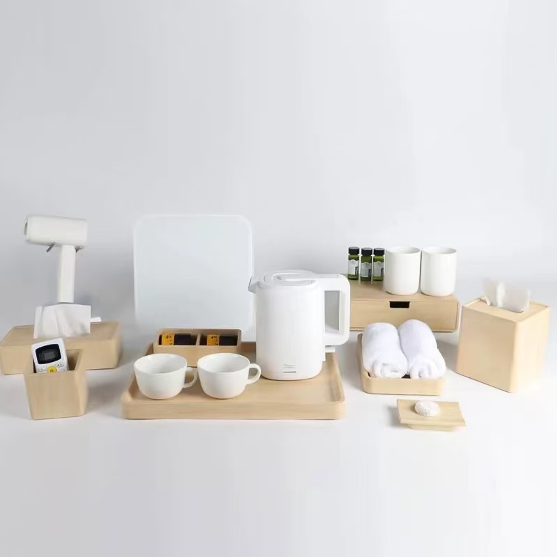 泊为木纹收纳盒洗漱用品牙具盒纸巾盒宾馆遥控器盒托盘茶叶格套装