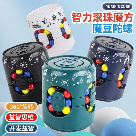 【环保ABS原料制作❗️动手思考观察能力】儿童魔方易拉罐百变魔豆旋转指尖陀螺思维训练解压益智玩具。jb 商品图0