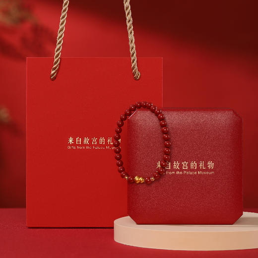 【故宫饰品】红韵福禄黄金足金999朱砂手串文创新年本命年生日礼物 商品图3