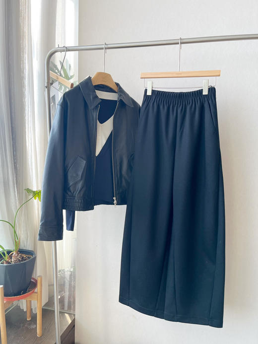 【大长腿】噢蜜ooomeooo松紧腰宽腿裤 商品图8