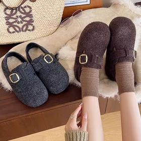 凯撒KS7850一脚蹬厚底扣带复古内增高休闲包头 /KS7839半拖鞋勃肯鞋