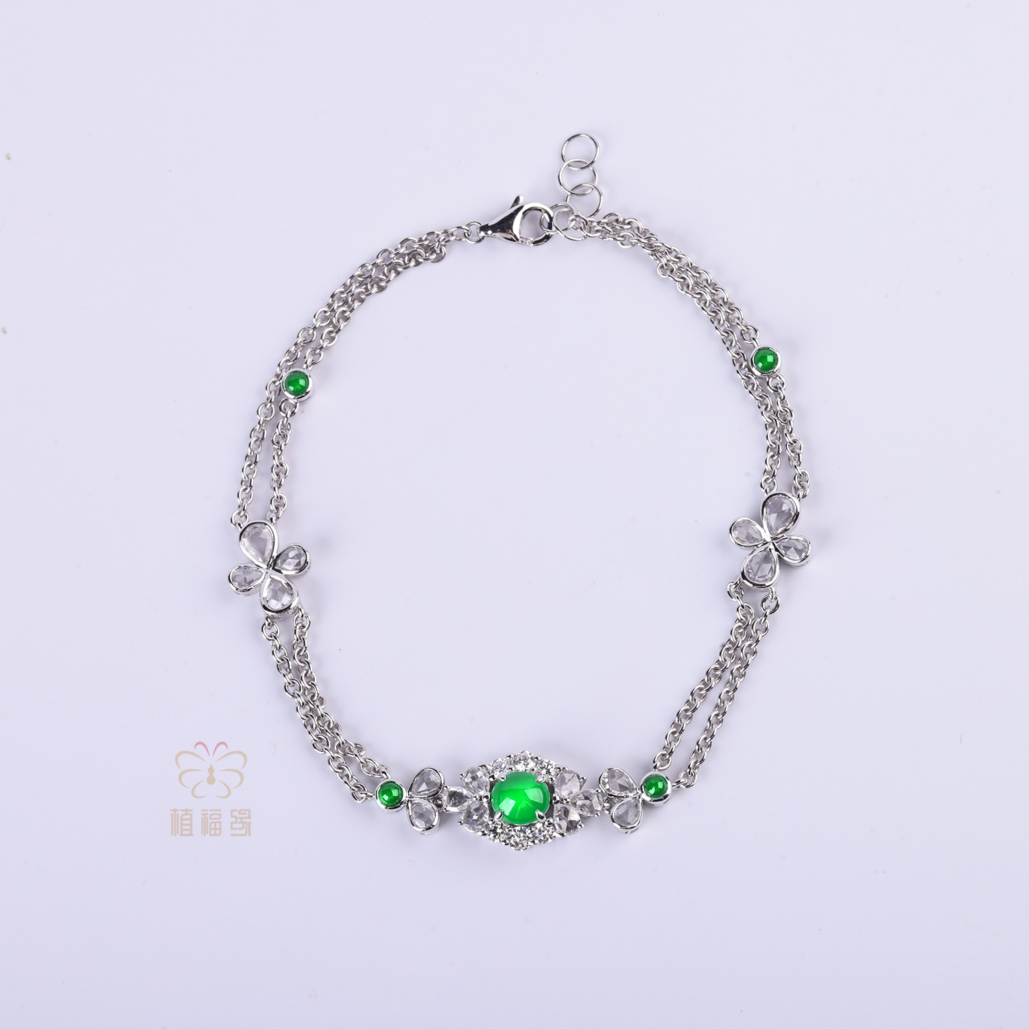 【解语花】翡翠镶钻手链   SL12510039
