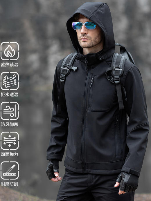 【防泼透湿防钻风 战术扩展装载】雪鹰加绒版挺拔利落版型战术软壳衣 ds（zb） 商品图0