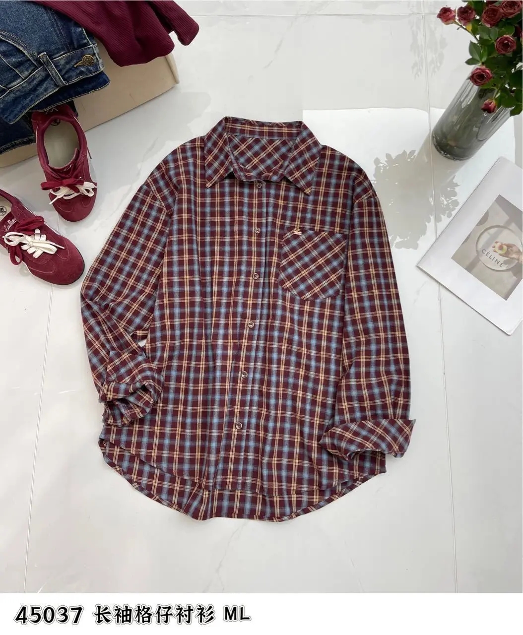 C45037#格仔衬衫