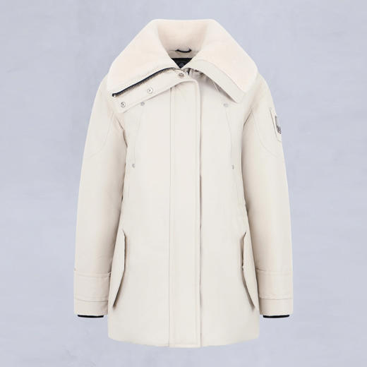 MOOSE KNUCKLES 女士金属驼鹿指节徽标羽绒服 米白色 M35LJ133S 1808 商品图0