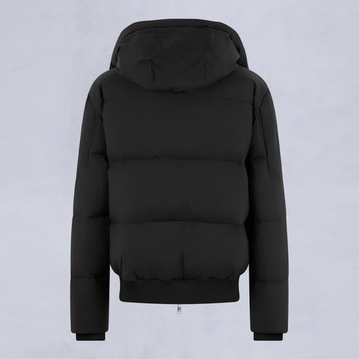 MOOSE KNUCKLES 男士金属驼鹿指节徽标绗缝连帽羽绒服 黑色 M35MB049 292 商品图1