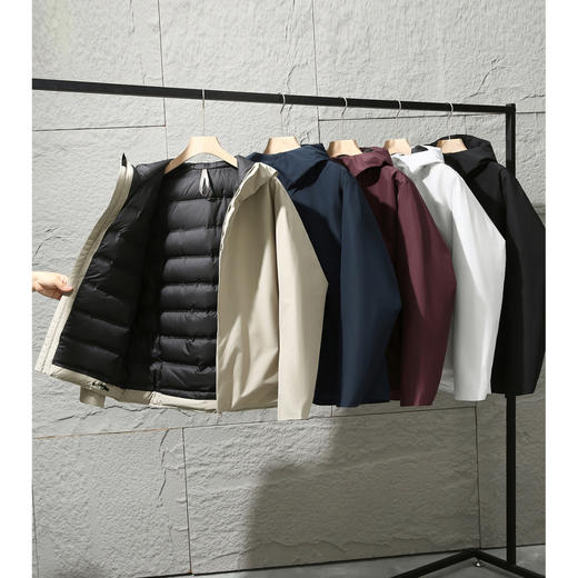 男士福利！拒水科技+90白鸭绒！压胶分仓！男士冬季厚实保暖连帽羽绒服！ 商品图1