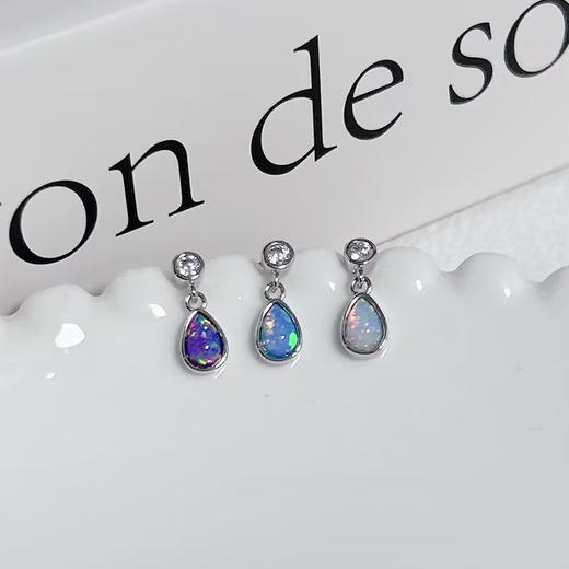 彩色水滴医用钛钢耳饰-纪念日百货门店同款162895530 商品图0