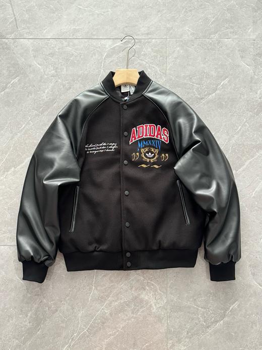 啊迪达嘶 秋冬季新款 刺绣字母休闲棒球服棉服夹克外套 外套男款 商品图2