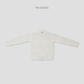 THESOONG"视觉奢感"绵羊毛多针交织细腻肌理感圆领毛衣外套Y7982